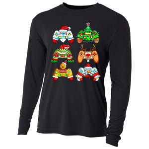 Christmas Gamer Controller Holiday Gift Cooling Performance Long Sleeve Crew