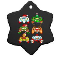 Christmas Gamer Controller Holiday Gift Ceramic Star Ornament