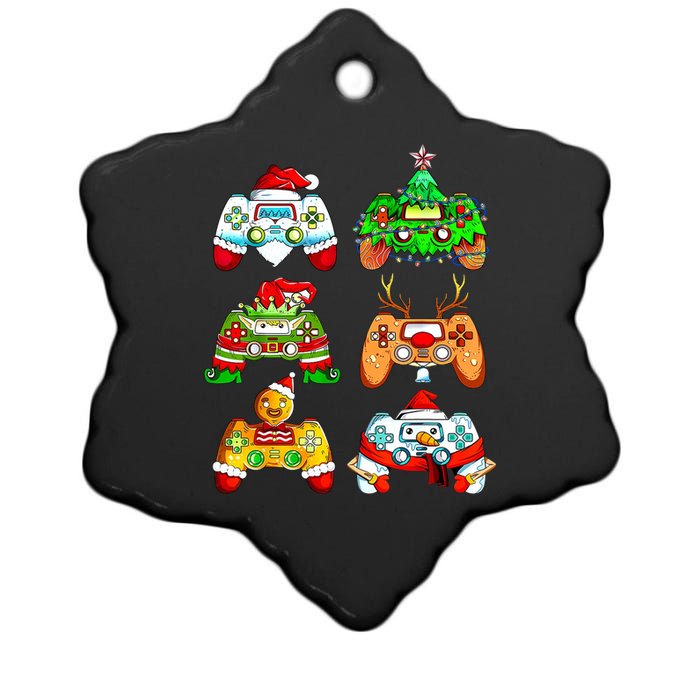 Christmas Gamer Controller Holiday Gift Ceramic Star Ornament