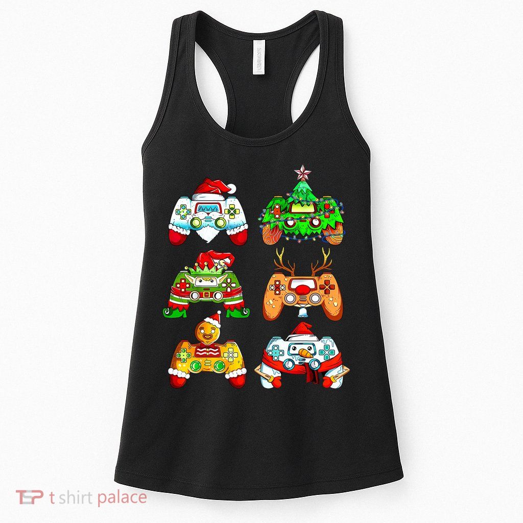 Christmas Gamer Controller Holiday Gift Womens Tank Top