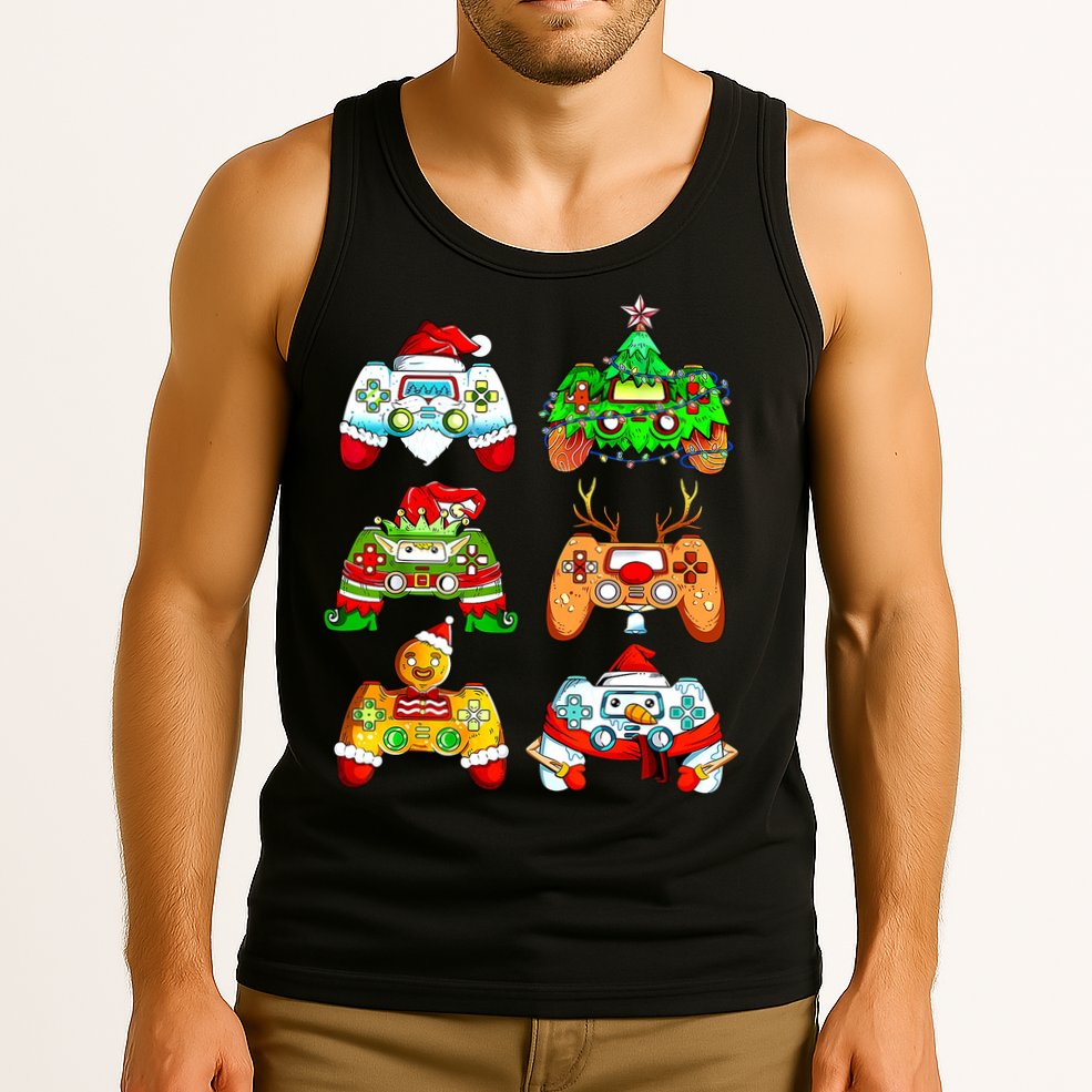 Christmas Gamer Controller Holiday Gift Tank Top