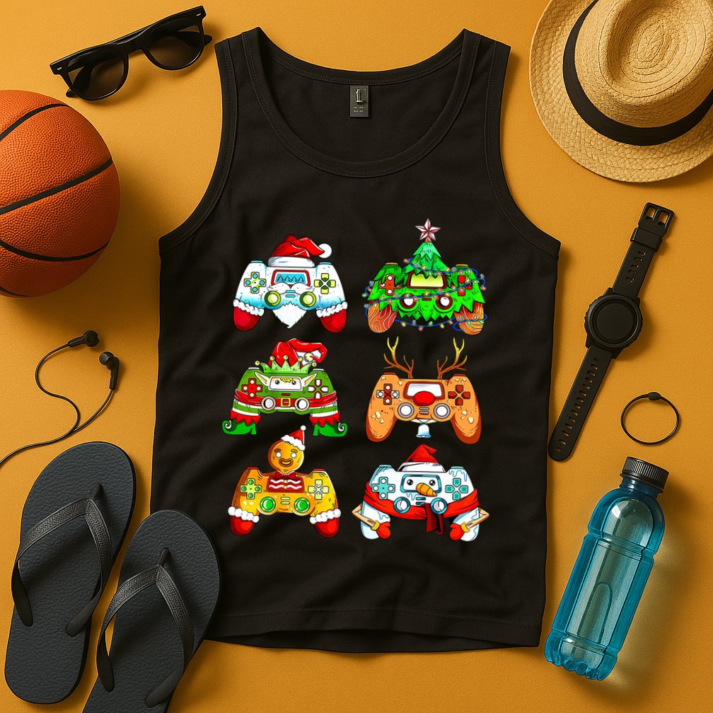 Christmas Gamer Controller Holiday Gift Tank Top