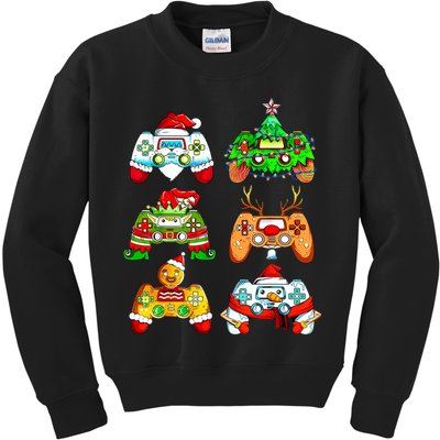 Christmas Gamer Controller Holiday Gift Kids Sweatshirt