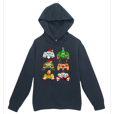 Christmas Gamer Controller Holiday Gift Urban Pullover Hoodie