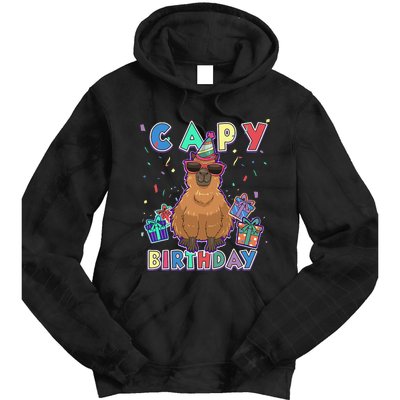 capybara gifts capy birthday happy birthday capybara Tie Dye Hoodie