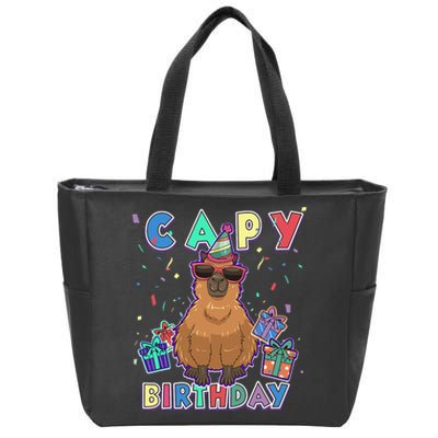 capybara gifts capy birthday happy birthday capybara Zip Tote Bag