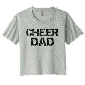 Cheerleading Gift Cheerleader Father Idea Cheer Dad Meaningful Gift Women's Crop Top Tee