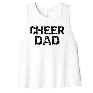 Cheerleading Gift Cheerleader Father Idea Cheer Dad Meaningful Gift Women's Racerback Cropped Tank