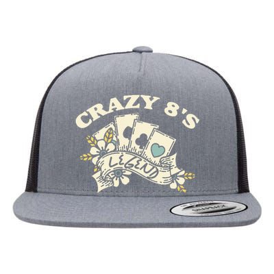 Card Games Crazy Eights Legend Flat Bill Trucker Hat