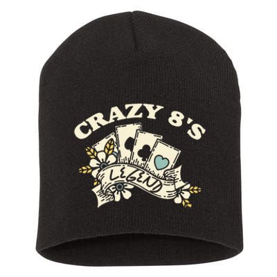 Card Games Crazy Eights Legend Short Acrylic Beanie