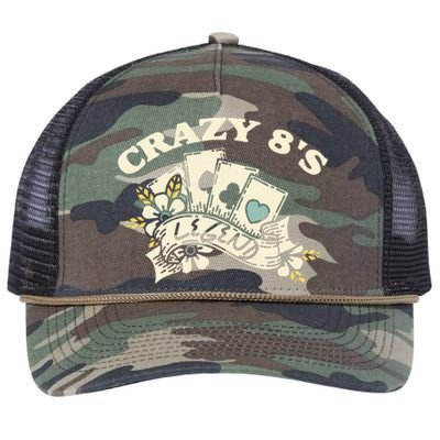 Card Games Crazy Eights Legend Retro Rope Trucker Hat Cap