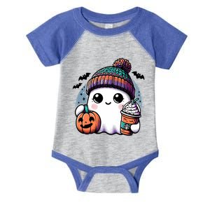 Cute Ghost Coffee Halloween Boo Jee Ghost Spooky Season Meaningful Gift Infant Baby Jersey Bodysuit