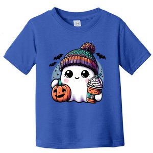 Cute Ghost Coffee Halloween Boo Jee Ghost Spooky Season Meaningful Gift Toddler T-Shirt