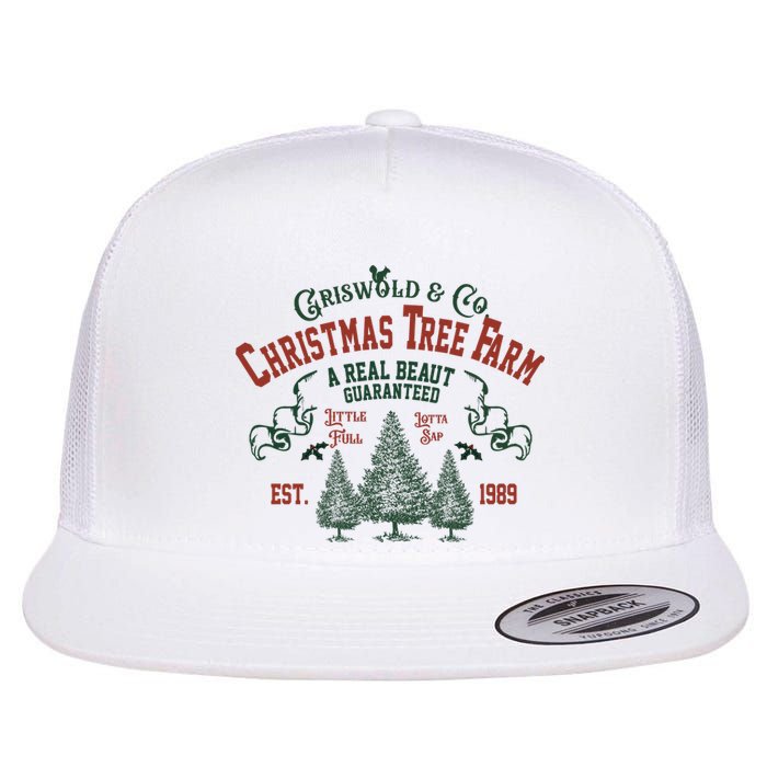 Cool Griswold Christmas Tree Farm Flat Bill Trucker Hat