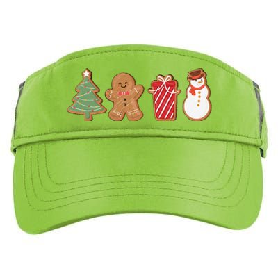 Cute Gingerbread Cookies Funny Christmas Tree Snowman Xmas Adult Drive Performance Visor