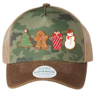 Cute Gingerbread Cookies Funny Christmas Tree Snowman Xmas Legacy Tie Dye Trucker Hat