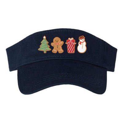 Cute Gingerbread Cookies Funny Christmas Tree Snowman Xmas Valucap Bio-Washed Visor