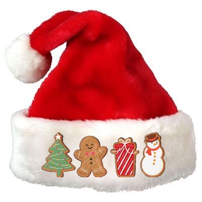 Cute Gingerbread Cookies Funny Christmas Tree Snowman Xmas Premium Christmas Santa Hat