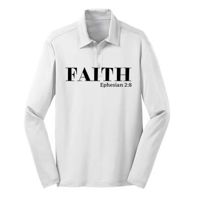 Christians Gift Silk Touch Performance Long Sleeve Polo