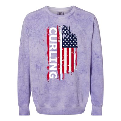 Curling Gift Colorblast Crewneck Sweatshirt