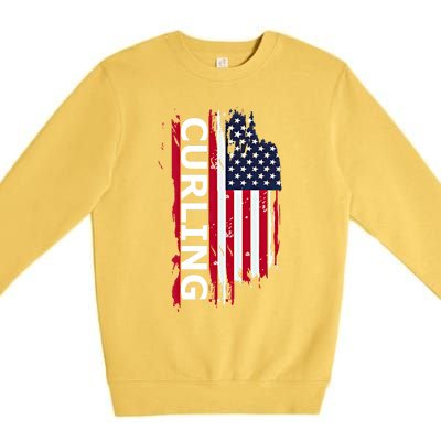 Curling Gift Premium Crewneck Sweatshirt