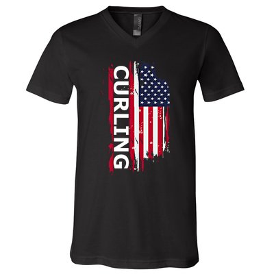 Curling Gift V-Neck T-Shirt