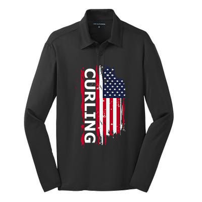 Curling Gift Silk Touch Performance Long Sleeve Polo