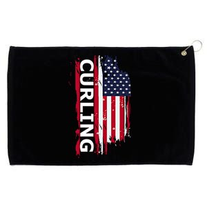 Curling Gift Grommeted Golf Towel