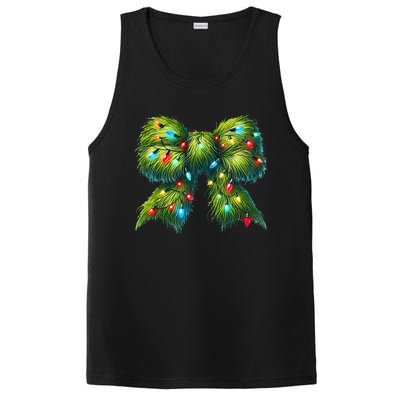 Christmas Green Coquette Bow Lights Christmas Coquette Bow PosiCharge Competitor Tank