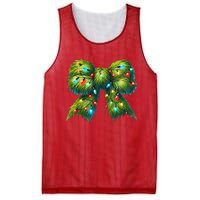 Christmas Green Coquette Bow Lights Christmas Coquette Bow Mesh Reversible Basketball Jersey Tank