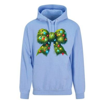 Christmas Green Coquette Bow Lights Christmas Coquette Bow Unisex Surf Hoodie