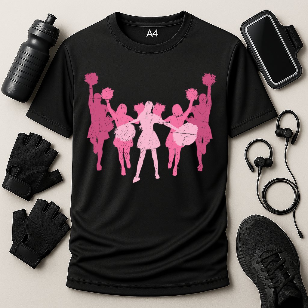Cheerleader Girls Cheer Team Cheer Practice Cheerleading Cute Gift Cooling Performance Crew T-Shirt