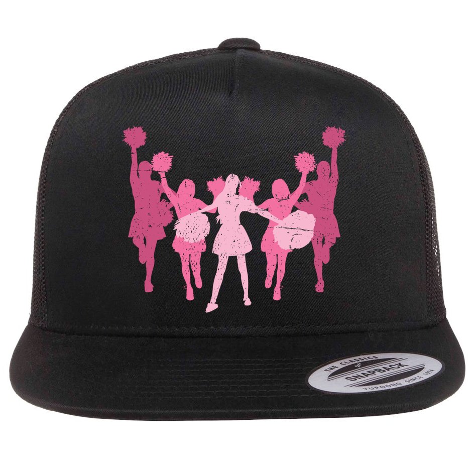 Cheerleader Girls Cheer Team Cheer Practice Cheerleading Cute Gift Flat Bill Trucker Hat