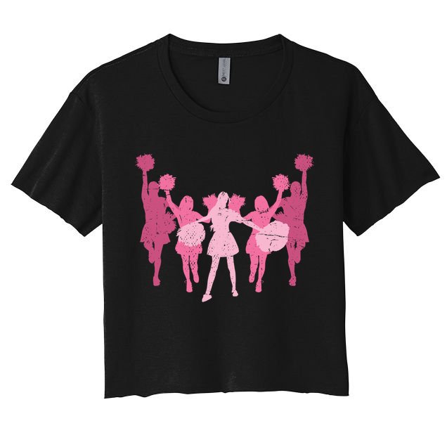Cheerleader Girls Cheer Team Cheer Practice Cheerleading Cute Gift Women's Crop Top Tee