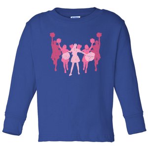 Cheerleader Girls Cheer Team Cheer Practice Cheerleading Cute Gift Toddler Long Sleeve Shirt