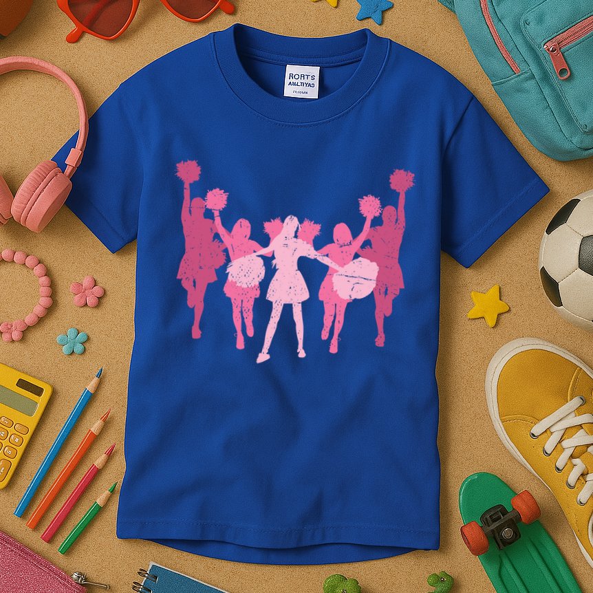 Cheerleader Girls Cheer Team Cheer Practice Cheerleading Cute Gift Kids T-Shirt
