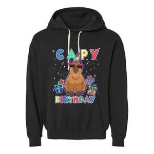 Capybara Gifts, Capy Birthday, Happy Birthday Capybara Garment-Dyed Fleece Hoodie