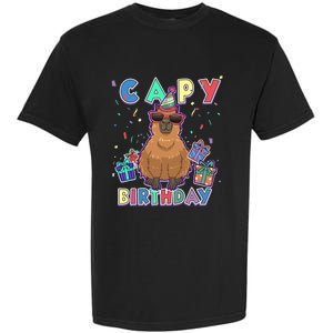 Capybara Gifts, Capy Birthday, Happy Birthday Capybara Garment-Dyed Heavyweight T-Shirt