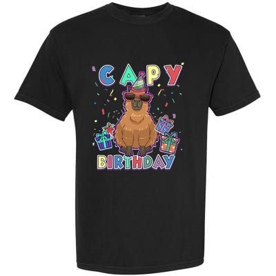 Capybara Gifts, Capy Birthday, Happy Birthday Capybara Garment-Dyed Heavyweight T-Shirt