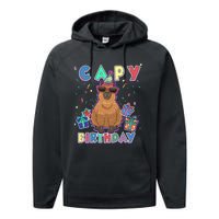 Capybara Gifts, Capy Birthday, Happy Birthday Capybara Performance Fleece Hoodie