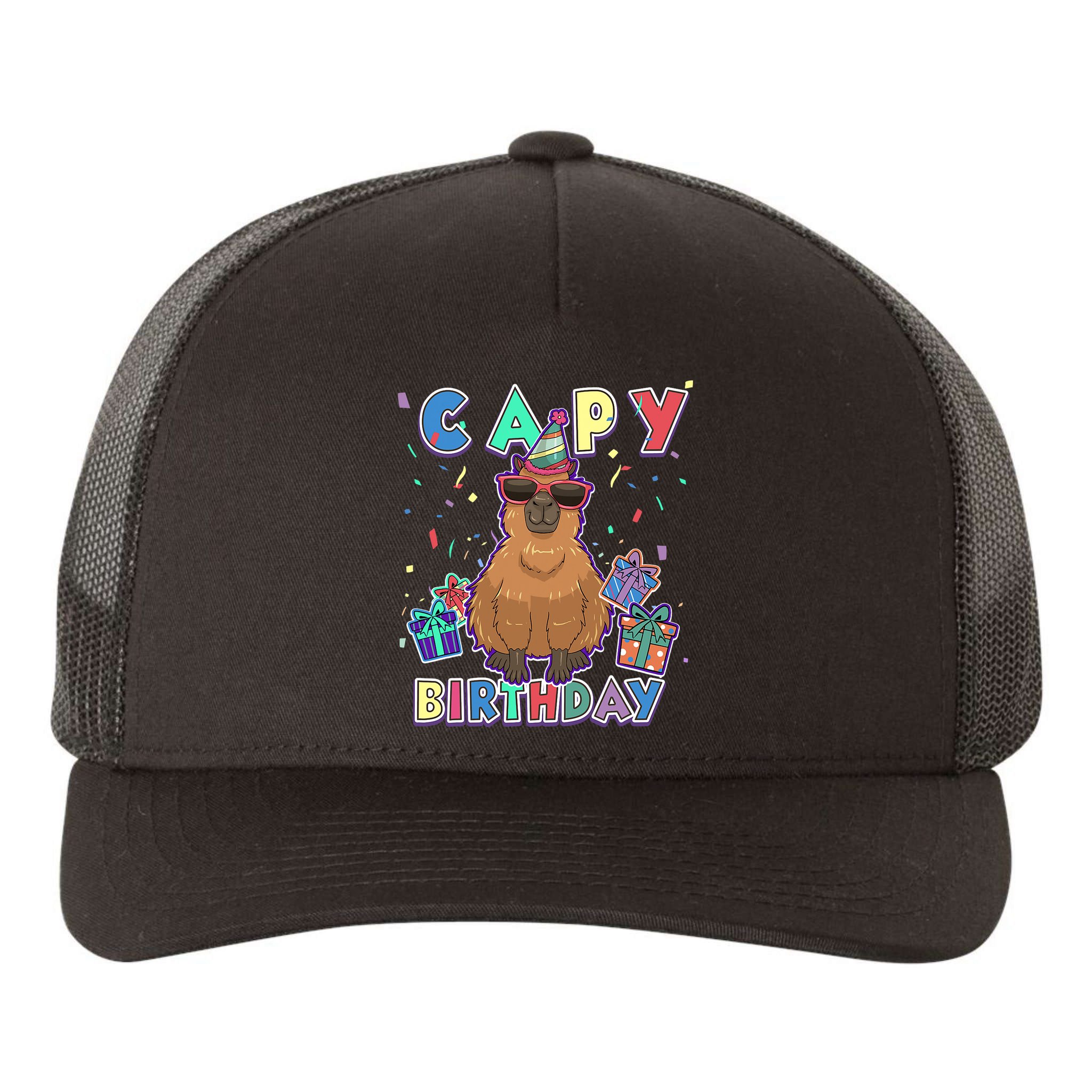 Capybara Gifts, Capy Birthday, Happy Birthday Capybara Yupoong Adult 5-Panel Trucker Hat