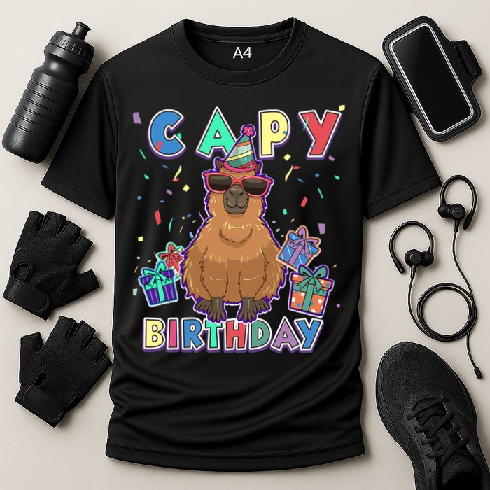 Capybara Gifts, Capy Birthday, Happy Birthday Capybara Cooling Performance Crew T-Shirt