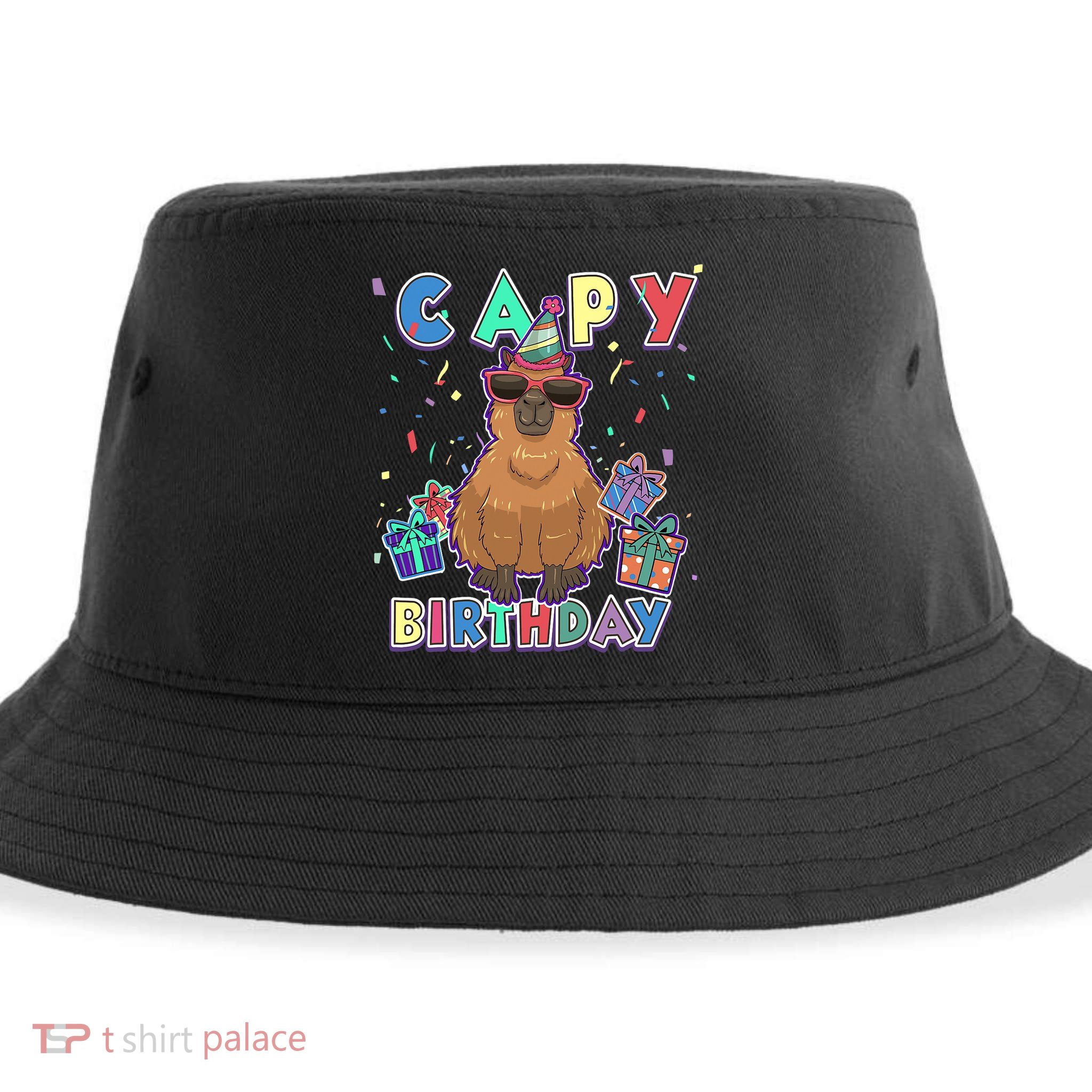 Capybara Gifts, Capy Birthday, Happy Birthday Capybara Sustainable Bucket Hat