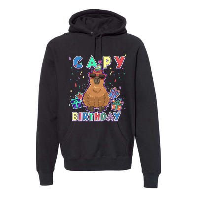 Capybara Gifts, Capy Birthday, Happy Birthday Capybara Premium Hoodie