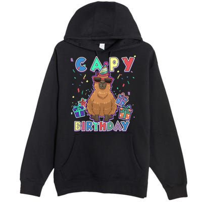 Capybara Gifts, Capy Birthday, Happy Birthday Capybara Premium Pullover Hoodie