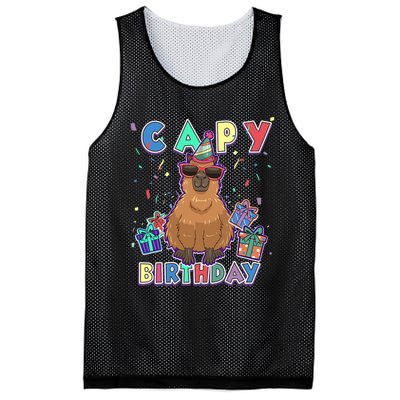 Capybara Gifts, Capy Birthday, Happy Birthday Capybara Mesh Reversible Basketball Jersey Tank