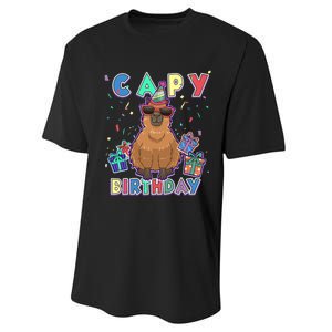 Capybara Gifts, Capy Birthday, Happy Birthday Capybara Performance Sprint T-Shirt