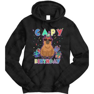 Capybara Gifts, Capy Birthday, Happy Birthday Capybara Tie Dye Hoodie