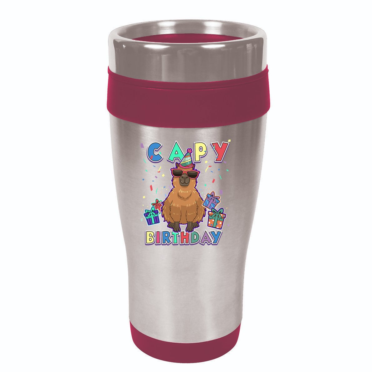Capybara Gifts, Capy Birthday, Happy Birthday Capybara 16oz Travel Tumbler