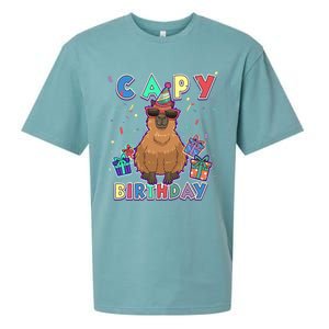 Capybara Gifts, Capy Birthday, Happy Birthday Capybara Sueded Cloud Jersey T-Shirt